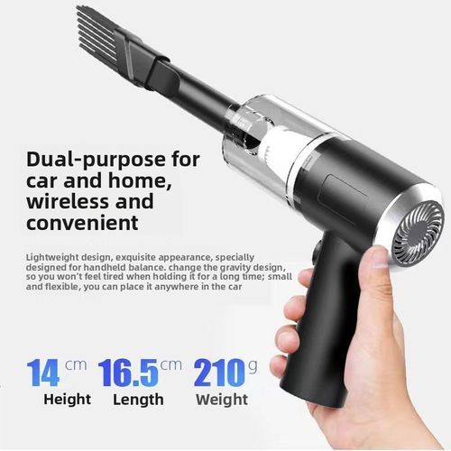 High-power small wireless car vacuum cleaner, integrated suction and blowing, dual-use for home and car, portable vacuum cleaner, strong suction