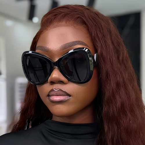 Stylish oversized frame women's butterfly-shaped sunglasses, sun protection sunglasses, unique and high-end sunglasses
