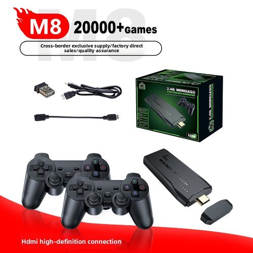 M8II Game Console: Classic Retro TV Game Console, Arcade Game Console, Wireless Dual Controller Home Game Console