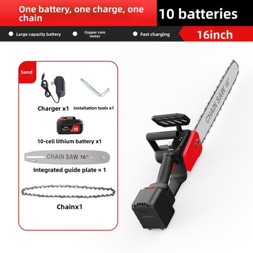 High-power handheld electric chainsaw for home use, tree cutting, wood cutting, outdoor lithium battery logging saw