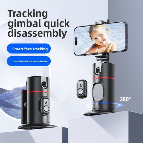Phone Tracking Gimbal P02 Desktop TikTok Live Streaming Stand AI Face Recognition 360° TikTok Live Streaming Stand