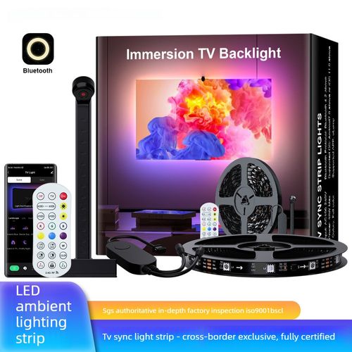 RGB LED ambient light strip sensor detects TV screen for synchronized smart remote control