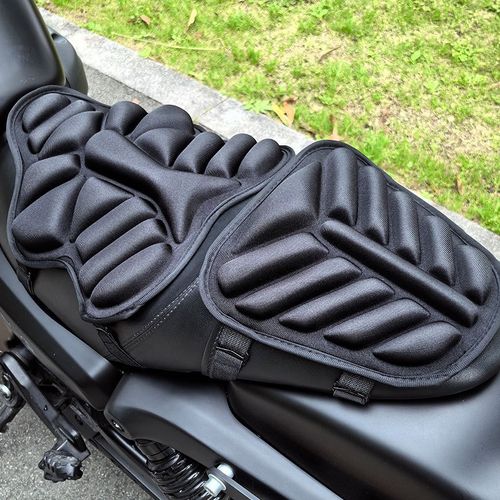 Double-seat 3D motorcycle seat cushion, shock-absorbing and breathable electric vehicle seat cushion, all-season motorcycle seat cushion