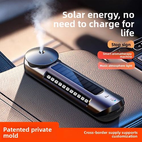 Solar-powered Car Aromatherapy Machine Smart Mist Car Aromatherapy Aluminum Alloy Premium Ornament Car Perfume Aromatherapy