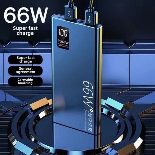 66W 10000mAh Super Fast Charging Power Bank for Android and Apple Phones, Large Capacity Portable Power Bank
