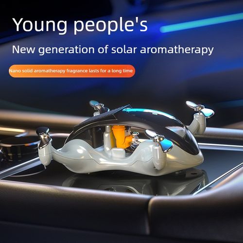 Creative Drone Car Aromatherapy Solar Rotating Plane Car Interior Decoration High-end Car
