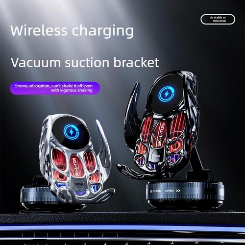 Car phone holder with wireless charging 15W super fast charging, electric navigation suction cup base bracket modification