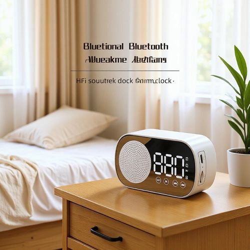 New Z7 Smart Gift Alarm Clock Mirror Clock Small Speaker Bluetooth Speaker TF Card Player
