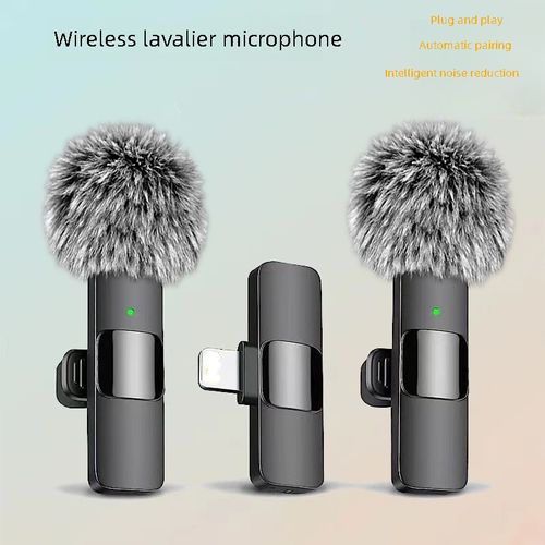 K1K9pro Wireless Lavalier Microphone Outdoor Mobile Phone Live Streaming Microphone Mini Noise Cancelling Lapel Microphone