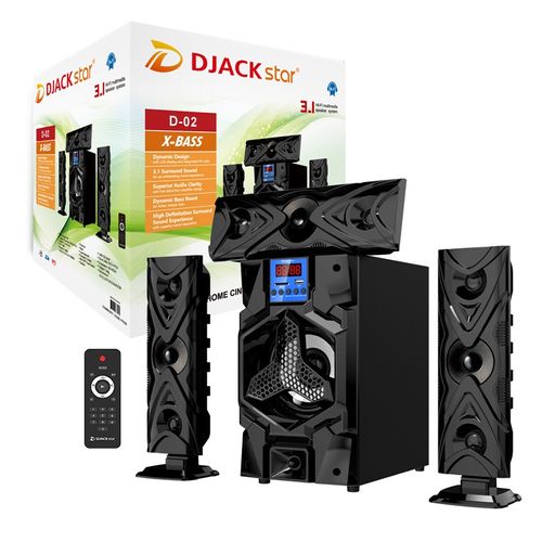 3.1 Home Audio System with Bluetooth, FM Radio, Subwoofer, and Three Speakers