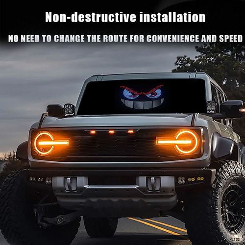 Devil's Eye New Car LED Display Decorative Light Devil Eye Personalized Modification Cool Atmosphere Warning Light