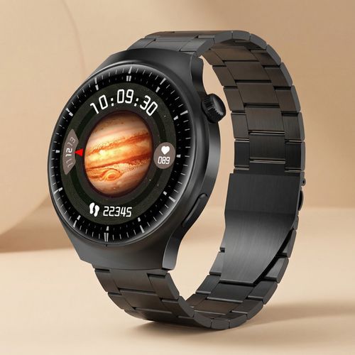 Watch 4 Pro Smartphone Watch with High-Definition Large Screen, Heart Rate and Blood Oxygen Monitoring, Round Design