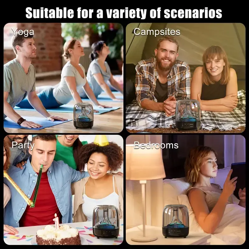 Wireless Bluetooth Speaker Trendy Music Bedside Lamp Dimmable Warm White Light &RGB Color Changing