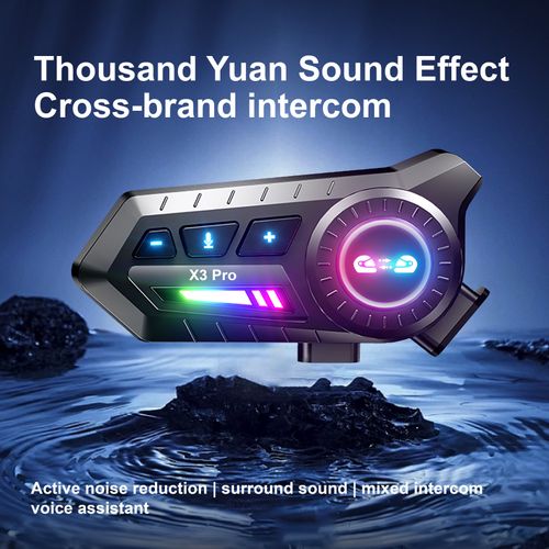 Bluetooth headset walkie-talkie, 1000mAh battery, 30 hours of talk time, noise reduction, IP67 waterproof, dual device connection.