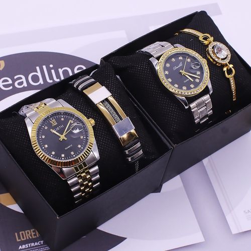Couples wrist watch set Men's and women's couple watches bracelet waterproof quartz watch