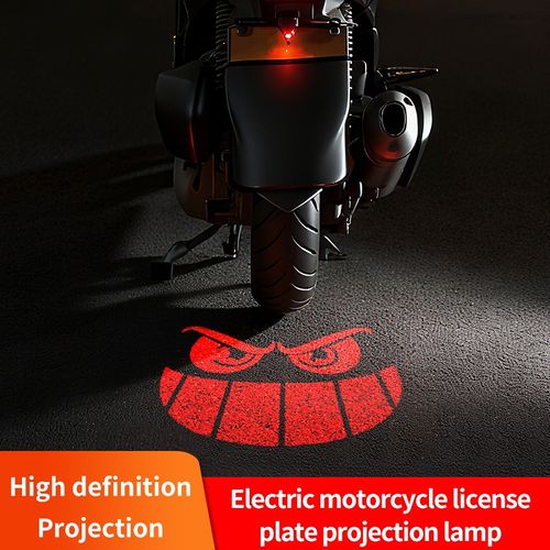 New Motorcycle Tail Light Projection License Plate Light Electric Bike LED Ground Light Modification Universal Decorative Accessories