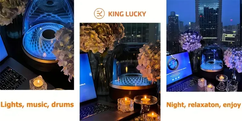 Wireless Bluetooth Speaker Trendy Music Bedside Lamp Dimmable Warm White Light &RGB Color Changing