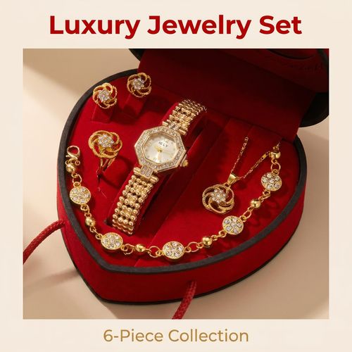 Fashion watch women's jewelry set gift necklace bracelet quartz women's watch wrist watch women