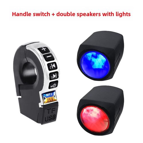 Bluetooth speaker with handlebar switch, motorcycle handlebar speaker, wristband speaker with USB charging