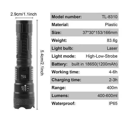 Super-bright portable flashlight (low-end version)