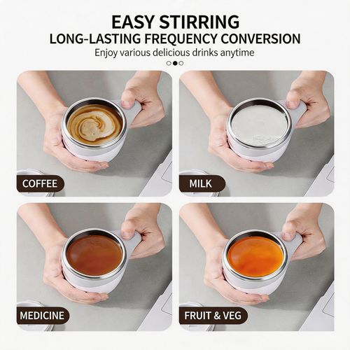 Portable Self-Stirring Coffee Mug
