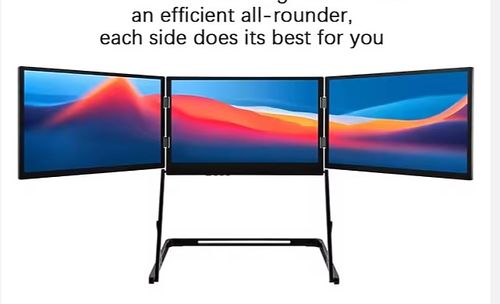 Portable 3-fold laptop screen