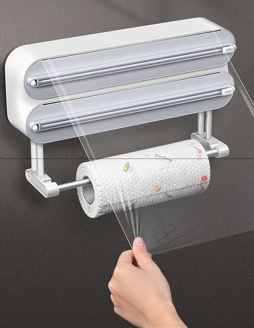 No Drill Plastic Wrap Dispenser & Cutter