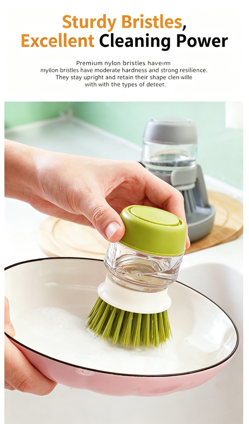 Handheld Liquid Storage Pot Scrubber for Kitchen