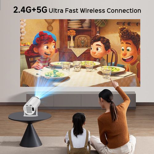 Mobile Wireless Screen Mirroring HD 1080P Home Theater Projector