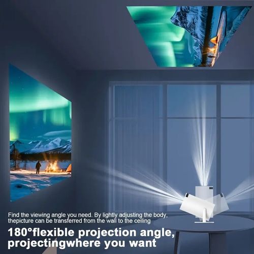 Mobile Wireless Screen Mirroring HD 1080P Home Theater Projector