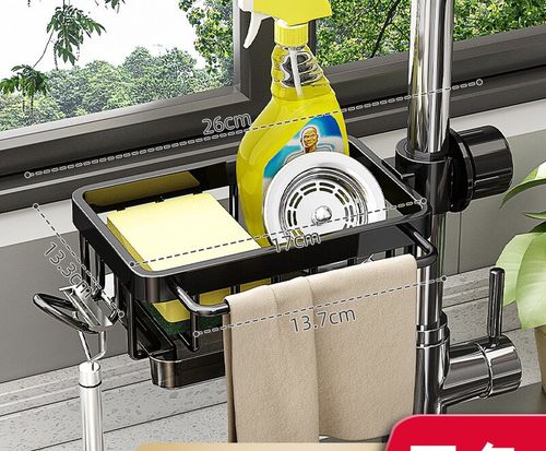 kitchen faucet storage rack
