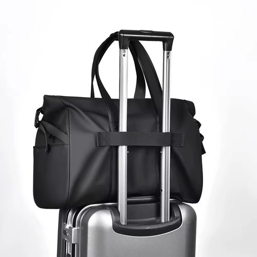 Saco de viagem de fitness masculino seco e molhado separado à prova d'água saco de esportes de poliéster capa bagagem de mão fácil para laptop