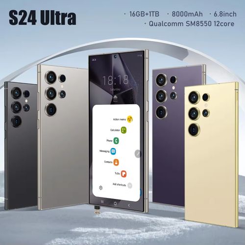 Original S24 super 5g smartphone 16gb + 1tb 6.8 polegadas hd tela android 14 reconhecimento facial 108MP câmera traseira para desbloquear jogos