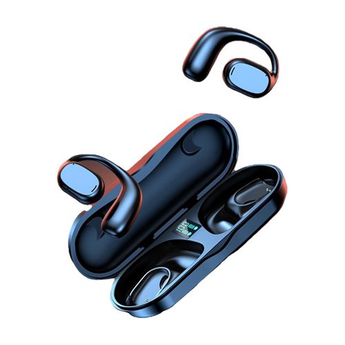 Bluetooth sem fio bluetooth fone de ouvido grande bateria display digital chamada condução óssea movimento pendurado fone de ouvido