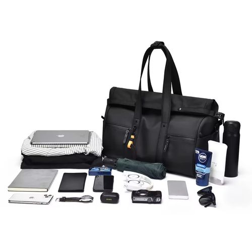 Saco de viagem de fitness masculino seco e molhado separado à prova d'água saco de esportes de poliéster capa bagagem de mão fácil para laptop