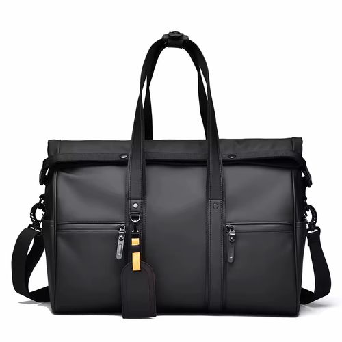 Saco de viagem de fitness masculino seco e molhado separado à prova d'água saco de esportes de poliéster capa bagagem de mão fácil para laptop