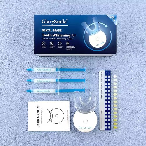 Kit de branqueamento de dentes de logotipo privado para uso profissional dental 5 led máquina de branqueamento de dentes 10 minutos
