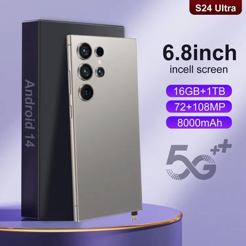 Original S24 super 5g smartphone 16gb + 1tb 6.8 polegadas hd tela android 14 reconhecimento facial 108MP câmera traseira para desbloquear jogos
