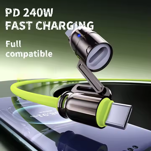 WEKOME 2025 Novo Design 4 em 1 Cabo de Dados Tipo-C Silicone USB C 65w Carregamento Rápido Celular Liga de Zinco Carregamento Múltiplo