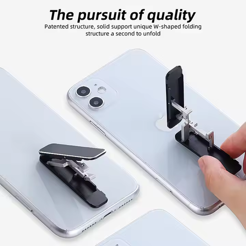 Suporte universal para iPhone em liga de alumínio, mini suporte portátil dobrável para telemóvel