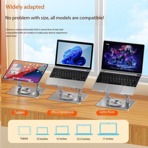 Metal Adjustable Laptop Stand 360 Degree Rotating Laptop Cooling Stand Foldable Laptop Holder