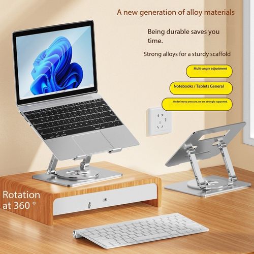 Metal Adjustable Laptop Stand 360 Degree Rotating Laptop Cooling Stand Foldable Laptop Holder