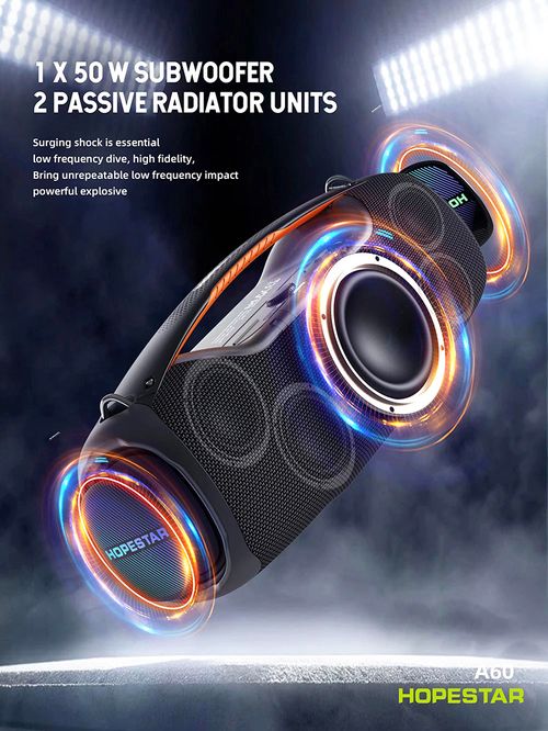 Hop Speaker A80 A60 High-Quality Portable Audio Player 350W RGB Wireless Subwoofer Holiday Party Artifact