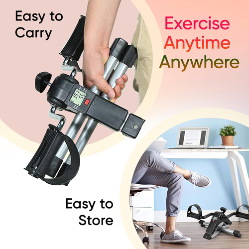 Mini Cycle Pedal Exerciser with Adjustable Resistance & Digital Display – Home Exercise Bike for Legs & Arms