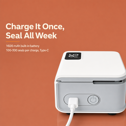 Portable Bag Heat Sealer - Portable Rechargeable Sealing Machine