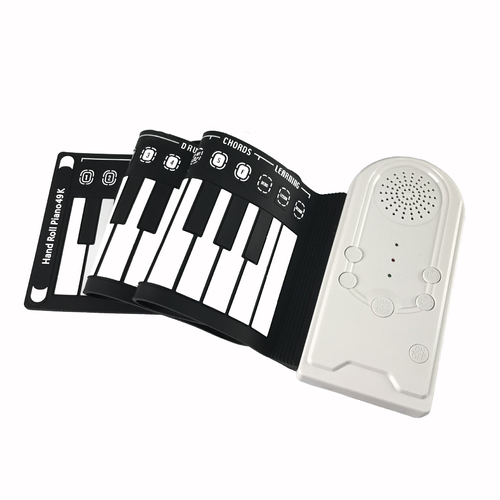 49-Key Roll-Up Piano Portable Fold Electronic Organ Keyboard Musical Instrument for Adult Children Beginner