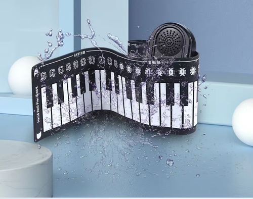 49-Key Roll-Up Piano Portable Fold Electronic Organ Keyboard Musical Instrument for Adult Children Beginner