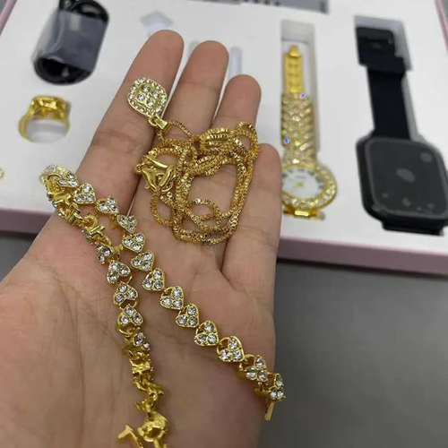 Smart Watch 8 in 1 Necklace Earrings Bracelet Ring Luxury Jewelry Smartwatch