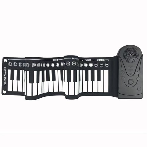 49-Key Roll-Up Piano Portable Fold Electronic Organ Keyboard Musical Instrument for Adult Children Beginner