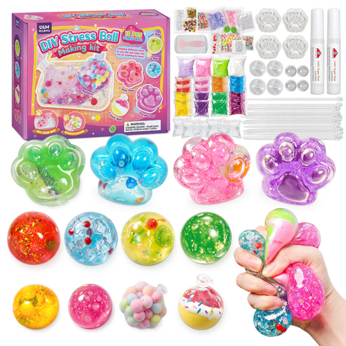 DIY Fried Ice Squishy Toy Kit with Cat Claw Design for Kids